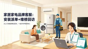 家居家电品牌客服：安装派单+维修回访